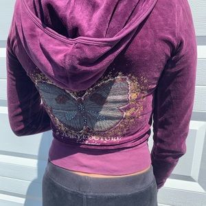Purple juicy couture sweatshirt with track pants